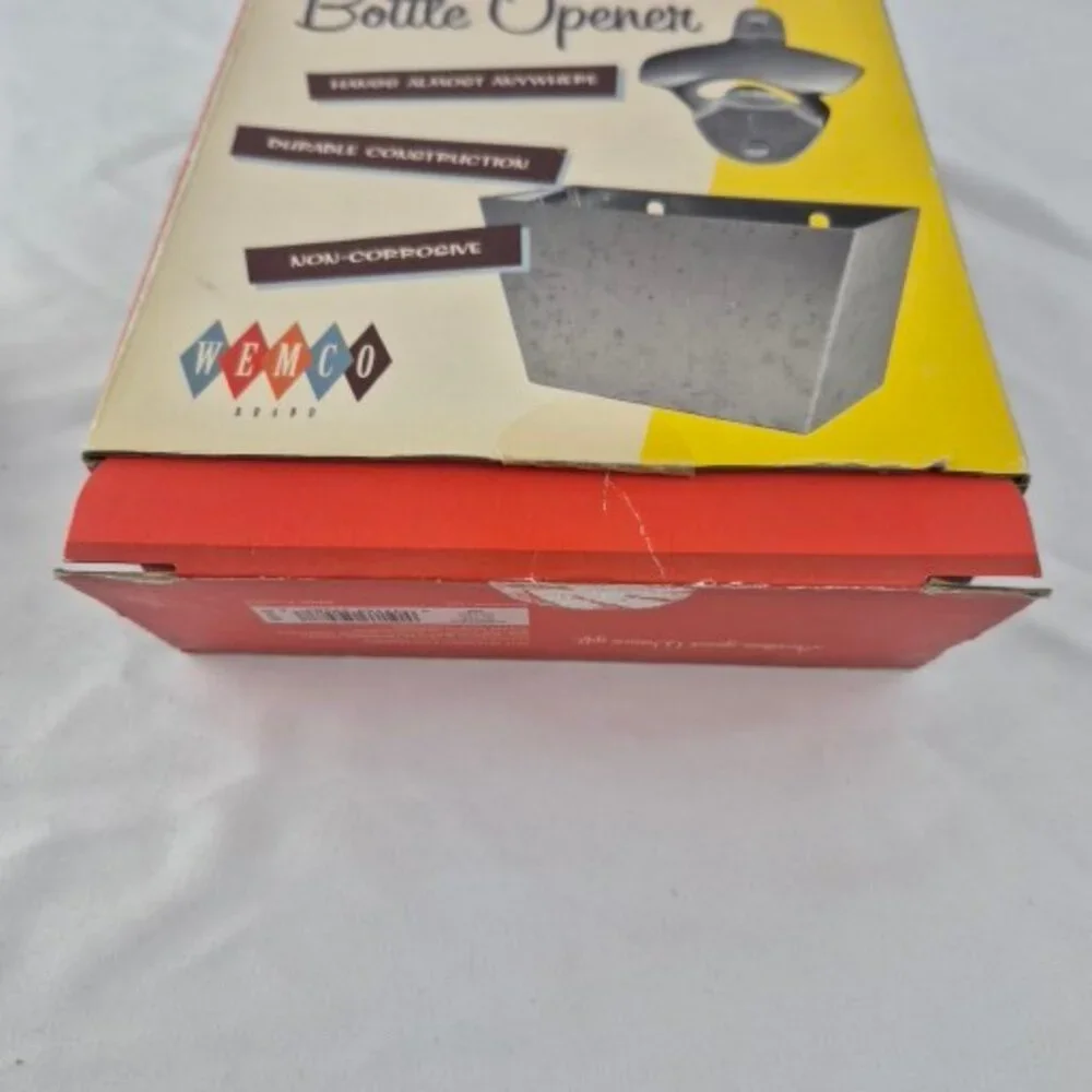 WEMCO Hanging Bottle Opener with Cap Catcher New in Box